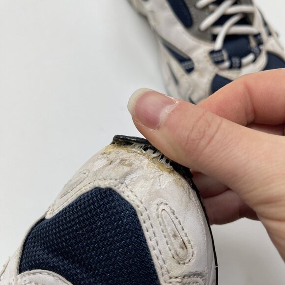 Y2K VTG Saucony Chunky Dad Sneakers Running Shoes Retro White / Blue Wom 8 Read - Picture 10 of 16